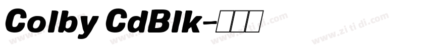 Colby CdBlk字体转换